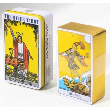 Decameron Tarot Deck In A Tin Box Golded Edge for Fortune Telling Game Card 78pcs Επιτραπέζιο παιχνίδι