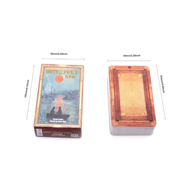 Cărți de tarot impresionist Un pachet de 78 Oracle English Visions Divination Edition Borad Jocuri de joc