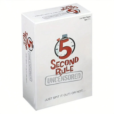 1 комплект, карта за семейно събиране "5 Second Rule", забавна игра с карти, парти настолни игри, празнични игри с карти