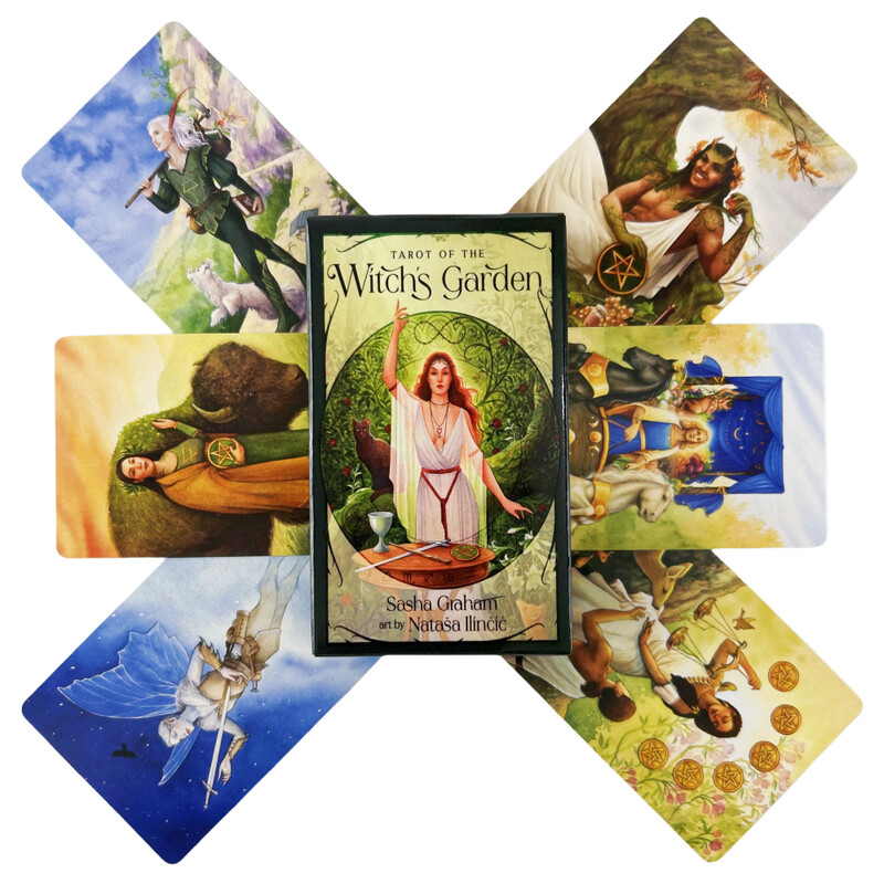 Tarot of The Witch's Garden Kartaške igre Špil za proricanje Engleske verzije Izdanje Oracle Board Stolna igra za zabavu