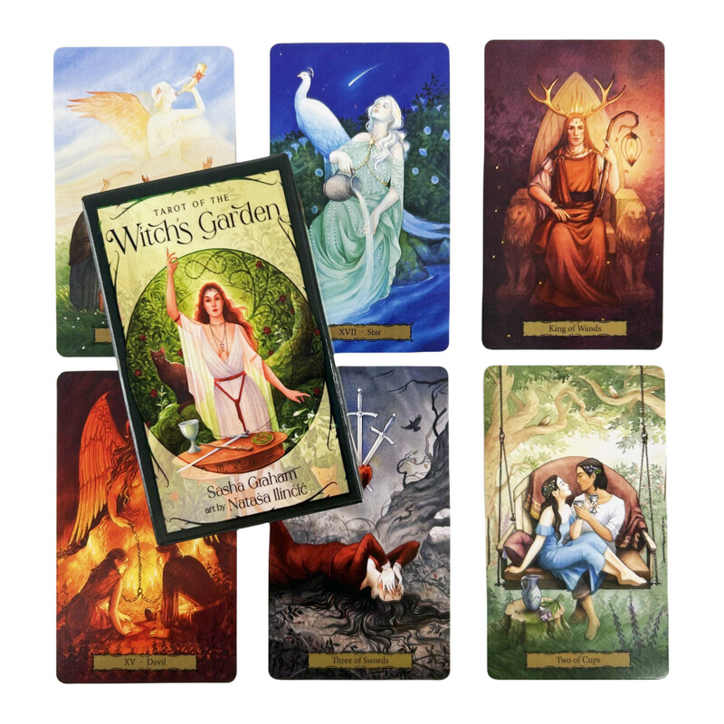 Tarot of The Witch's Garden Kartaške igre Špil za proricanje Engleske verzije Izdanje Oracle Board Stolna igra za zabavu