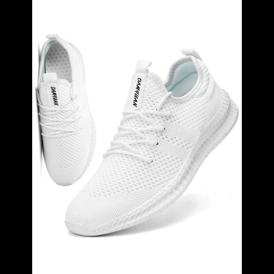 Fujeak ülikerged jooksujalatsid meestele vabaaja hingavast võrgust tossud libisemisvastased mood ühevärvilised meeste kingad, suur suurus 46