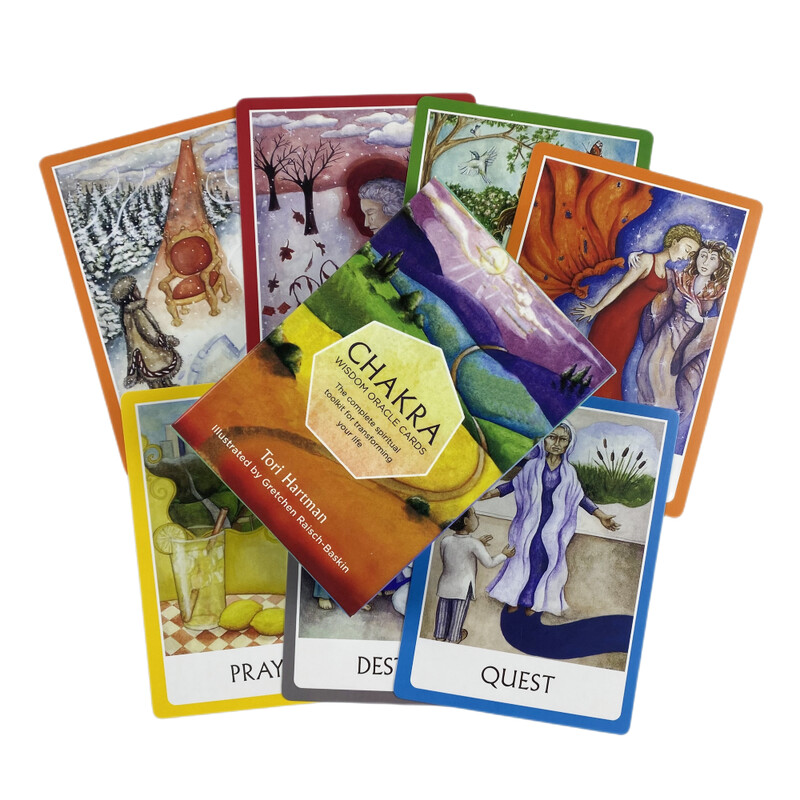 Chakra Wisdom Oracle Cards A 49 Tarot English Visions Divination Edition Špil Borad Igranje igara