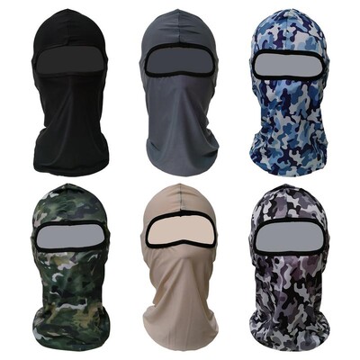 1PC Summer Riding Ice Silk Balaclavas Мотоциклет Велосипед Anti-UV Цяло лице Шапка Ветроустойчив Шал Мъжки Спорт на открито Туризъм