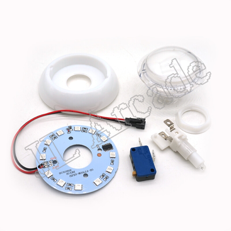 1kom 65mm 76mm 85mm 12V LED tipka stroja za lutke Šarena 12V arkadna LED tipka