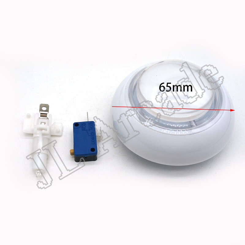 1kom 65mm 76mm 85mm 12V LED tipka stroja za lutke Šarena 12V arkadna LED tipka