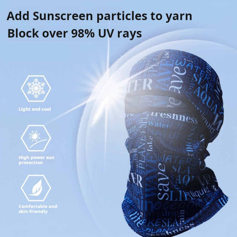 Summer Cool Balaclava Ice Silk Biciklistička kapa za cijelo lice Zaštita od sunca i UV zračenja Sportska navlaka za lice Pokrivala za glavu Biciklistička muška kapa