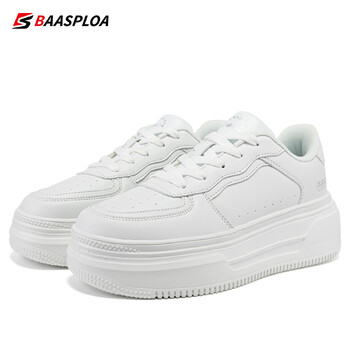 Baasploa Γυναικεία Παπούτσια Skateboarding Casual Sneakers Γυναικεία Δερμάτινα παπούτσια περπατήματος Αντιολισθητικά παπούτσια για εξωτερική πλατφόρμα