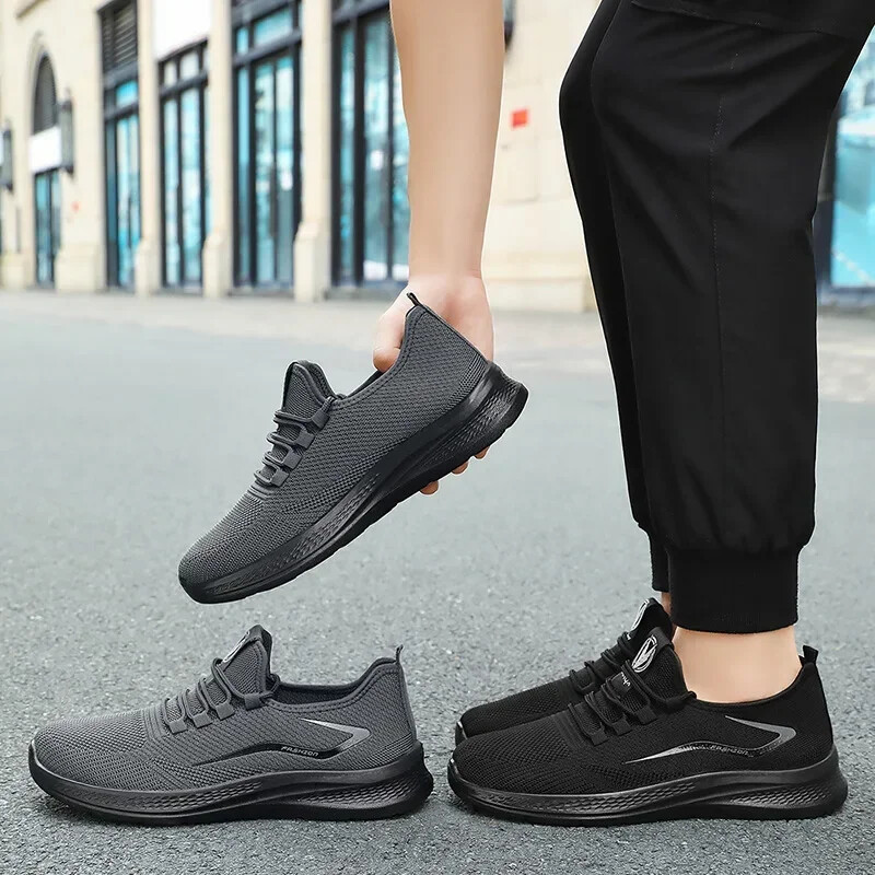 Tinkliniai vyriški vasaros nauji vienviečiai laisvalaikio bėgimo bateliai Lengvi, kvėpuojantys sportiniai teniso bateliai, darbiniai, neslystantys