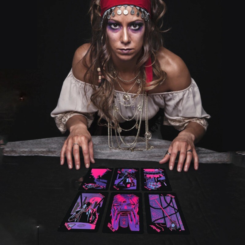 Neon Moon Tarot karte Špil za sudbinu Proricanje Društvena igra Tarot Tajanstvena obiteljska zabava