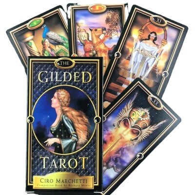 The Gilded Tarot Card Deck Board Cards English Edition Mysterious Tarot Board Game Family Party Cards Game Entertainment