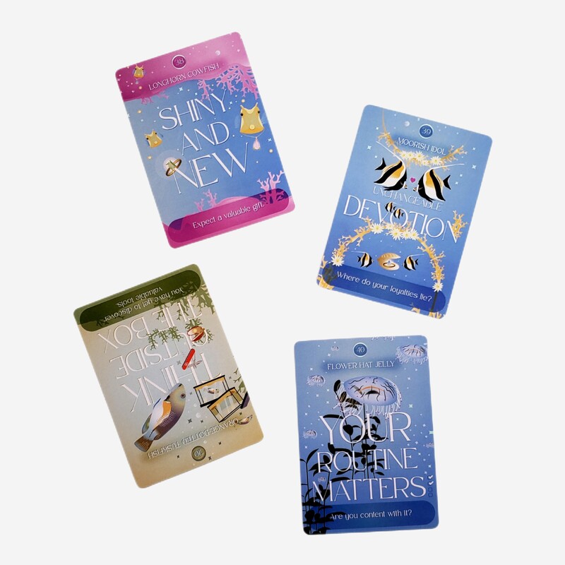 Below the Surface Oracle Card Deck 44 karte/Set Za obitelj Prijatelje Zabava za zabave Proricanje Društvena igra Igračke na dar za djecu