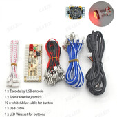 1 set zero întârziere cu 5V joc arcade USB Encoder Joystick set butoane pentru PC MAME Raspberry Pi Retropie Projects Perfect