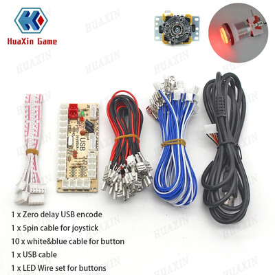 1 set zero întârziere cu 5V joc arcade USB Encoder Joystick set butoane pentru PC MAME Raspberry Pi Retropie Projects Perfect