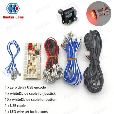 1 set zero întârziere cu 5V joc arcade USB Encoder Joystick set butoane pentru PC MAME Raspberry Pi Retropie Projects Perfect