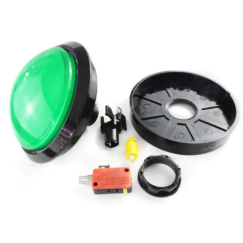 Dijelovi igre 100 mm Arcade tipke LED osvijetljene s mikroprekidačem