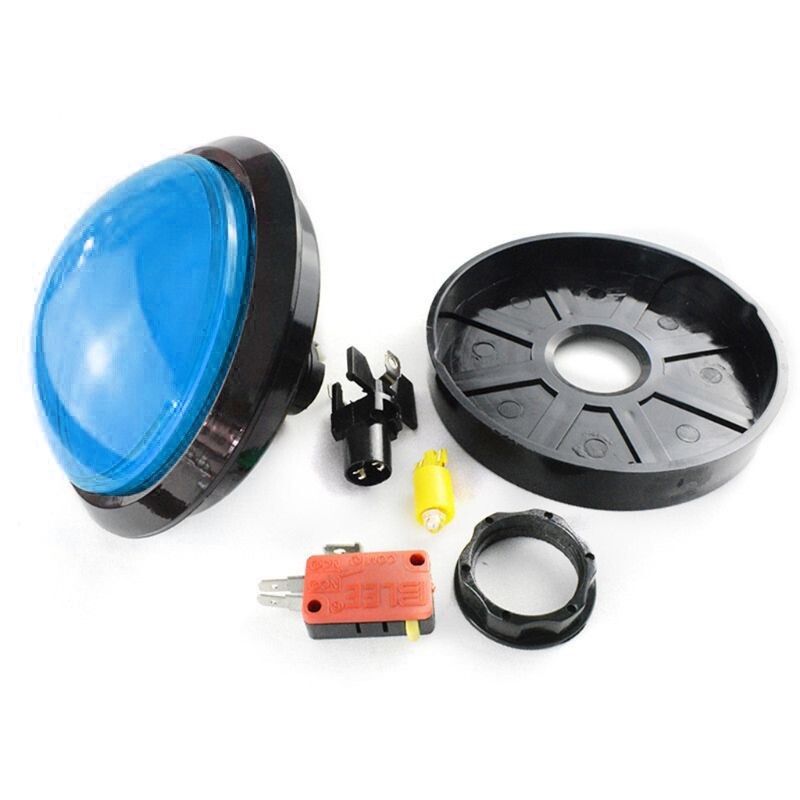 Dijelovi igre 100 mm Arcade tipke LED osvijetljene s mikroprekidačem