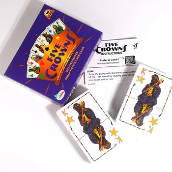 SET Enterprises Игра с карти Five Crowns Purple Висококачествена настолна игра със специален стил Funny Friends Family Interactive Game