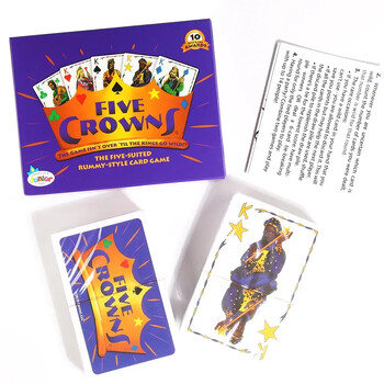 SET Enterprises Игра с карти Five Crowns Purple Висококачествена настолна игра със специален стил Funny Friends Family Interactive Game