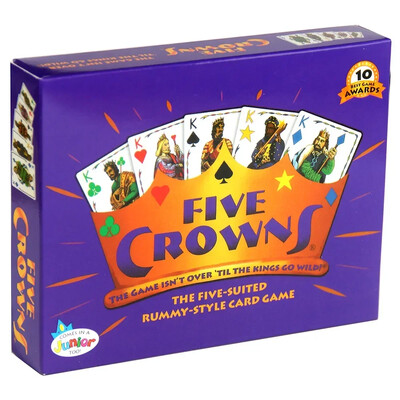 SET Enterprises Игра с карти Five Crowns Purple Висококачествена настолна игра със специален стил Funny Friends Family Interactive Game