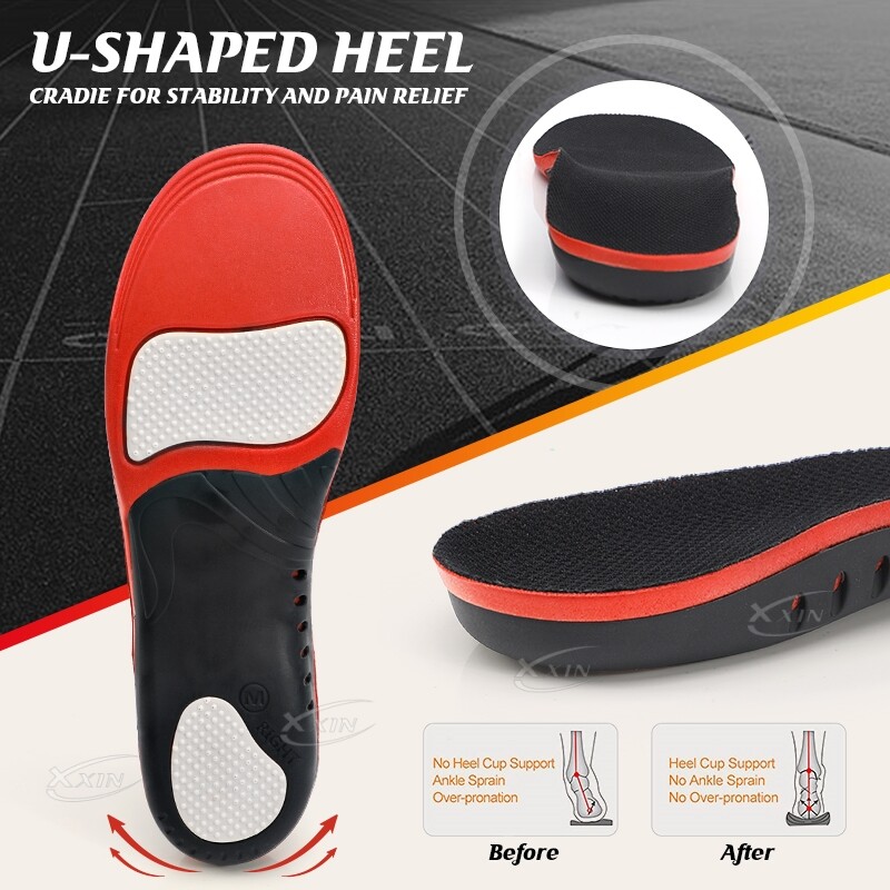 【Xxin】Vložky do topánok na podporu klenby, korekčná podložka na ploché chodidlo, vankúšiková vložka, ortopedická pätová miska, pamäťová pena, veľkosť 35-49