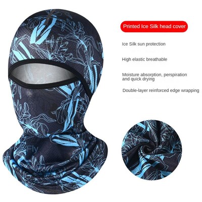 Vasaras riteņbraukšanas cepure Balaclava Anti-UV Full Face Ledus Zīds Slēpošanas Maska Kapuce Pārgājieni Kempings Medības Cepure Motocikla Cepure Kakla getras