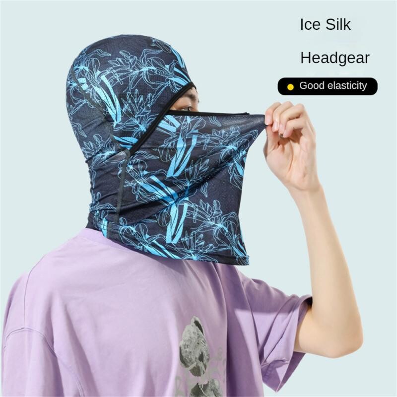 Vasaras riteņbraukšanas cepure Balaclava Anti-UV Full Face Ledus Zīds Slēpošanas Maska Kapuce Pārgājieni Kempings Medības Cepure Motocikla Cepure Kakla getras