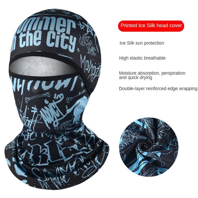 Vasaras riteņbraukšanas cepure Balaclava Anti-UV Full Face Ledus Zīds Slēpošanas Maska Kapuce Pārgājieni Kempings Medības Cepure Motocikla Cepure Kakla getras