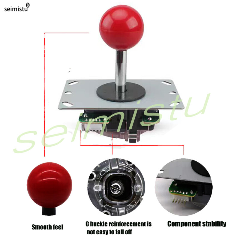 Copy Sanwa arcade joystick cu cap rotund, poate fi folosit pentru consola de jocuri, 5pin