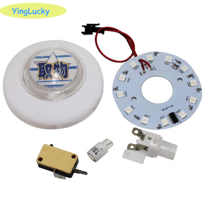 Šareni Arkadni LED gumb s 12 V za Claw Crane Machine, automat za prodaju, 76 mm, RGB, novo