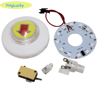 Šareni Arkadni LED gumb s 12 V za Claw Crane Machine, automat za prodaju, 76 mm, RGB, novo