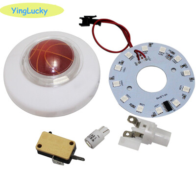 Šareni Arkadni LED gumb s 12 V za Claw Crane Machine, automat za prodaju, 76 mm, RGB, novo