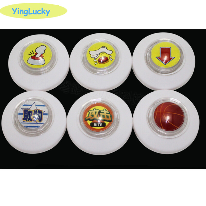 Šareni Arkadni LED gumb s 12 V za Claw Crane Machine, automat za prodaju, 76 mm, RGB, novo