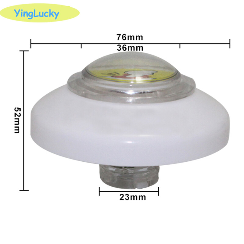 Šareni Arkadni LED gumb s 12 V za Claw Crane Machine, automat za prodaju, 76 mm, RGB, novo