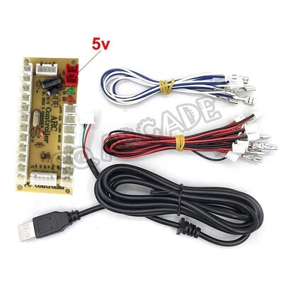 Placa USB Zero Delay Encoder Board 2.8mm 4.8mm 5Pin kabel Diy Kit za Joystick Gumb za igranje igrica SQ Store