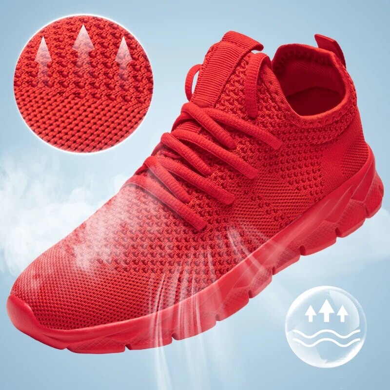 Kerged vabaajajalatsid meeste libisemisvastased mugavad hingavad tossud välijooksujalatsid meestele Push-suuruses võrkjalatsid