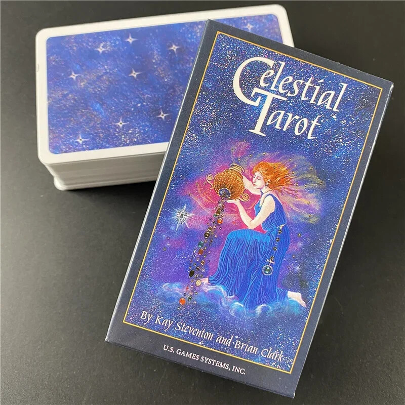 Nebeski tarot karte 78 karata pun kolor špil Oracle kartaška kartaška igra igra na ploči Popularno za početnike Set za proricanje Izvrsno
