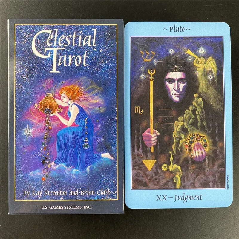Nebeski tarot karte 78 karata pun kolor špil Oracle kartaška kartaška igra igra na ploči Popularno za početnike Set za proricanje Izvrsno
