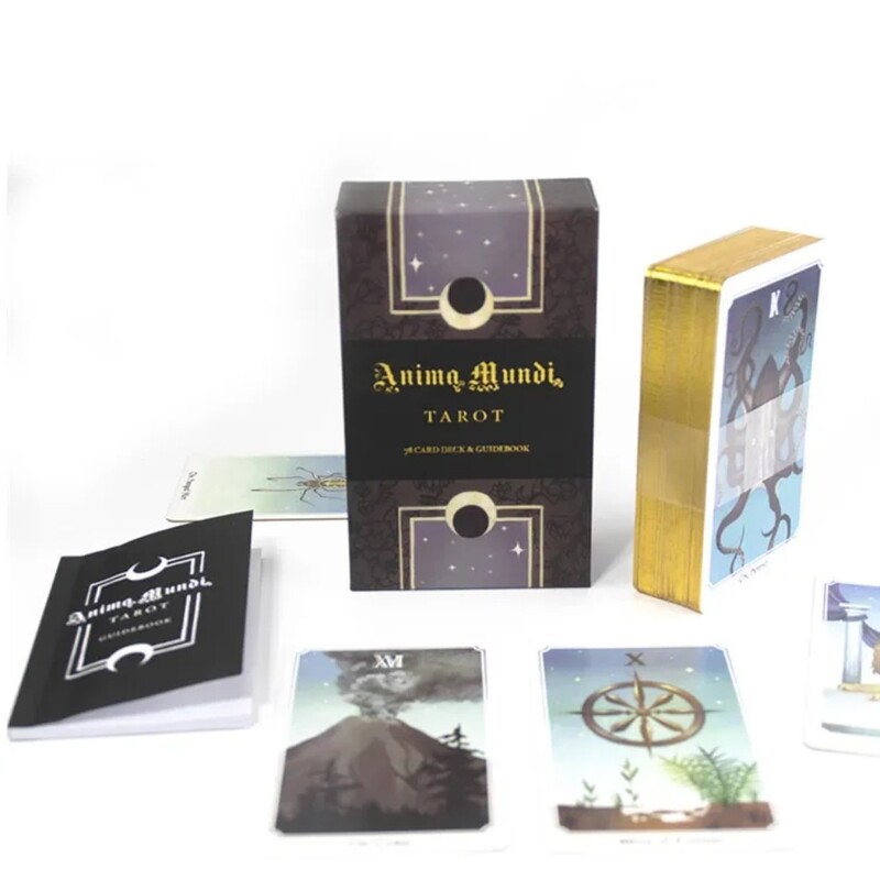 Anima Mundi Tarot 78 karata 1: 1 Veličina Gilded Edge Vodič Tarot Društvene igre
