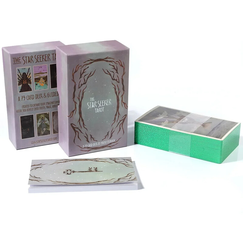 The star seeker Tarot 78 τμχ κάρτες 1: 1 Size Gilded Edge Guide book Tarot Επιτραπέζια παιχνίδια