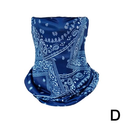 Ljeto Sunce Ice Svilena maska Muškarci Žene Print Punk Viseće uši Pola lica Vrat Šal UV zaštita Maska za vožnju bicikla na otvorenom Pređa za lice