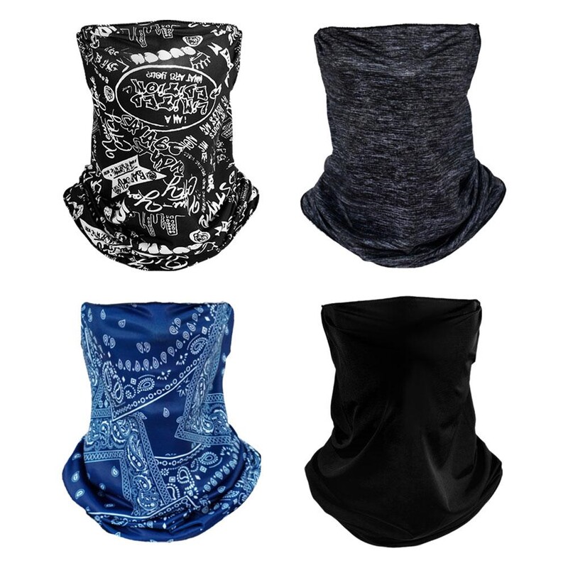 Ljeto Sunce Ice Svilena maska Muškarci Žene Print Punk Viseće uši Pola lica Vrat Šal UV zaštita Maska za vožnju bicikla na otvorenom Pređa za lice