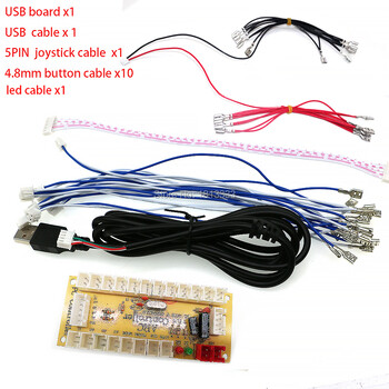 PC Raspberry Pi USB Zero Delay Encoder Circuit Board Diy Kit Led Push Button Joystick 2.8 4.8 mm 5Pin кабел Аркадни игри Проекти