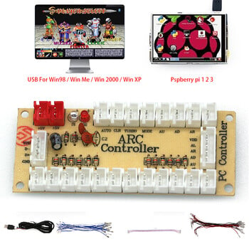 PC Raspberry Pi USB Zero Delay Encoder Circuit Board Diy Kit Led Push Button Joystick 2.8 4.8 mm 5Pin кабел Аркадни игри Проекти