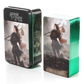 Debesu un zemes Tarot skārda metāla kastē Augstas kvalitātes 78 kartītes ar apzeltītu malu ar papīra ceļvedi, pamatojoties uz klasisko jātnieku Taro