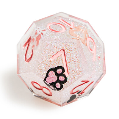 1-7 komada DND Milk White Solid Resin Black Kitten Smile Cat Dice Set Multi-sided Polyhedral Dice for D&D COC Role RPG Stolna igra