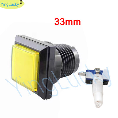 12V LED štvorcové tlačidlo, podsvietené tlačidlo, tlačidlo s okamžitým stlačením, výrobná cena, 33*33 mm