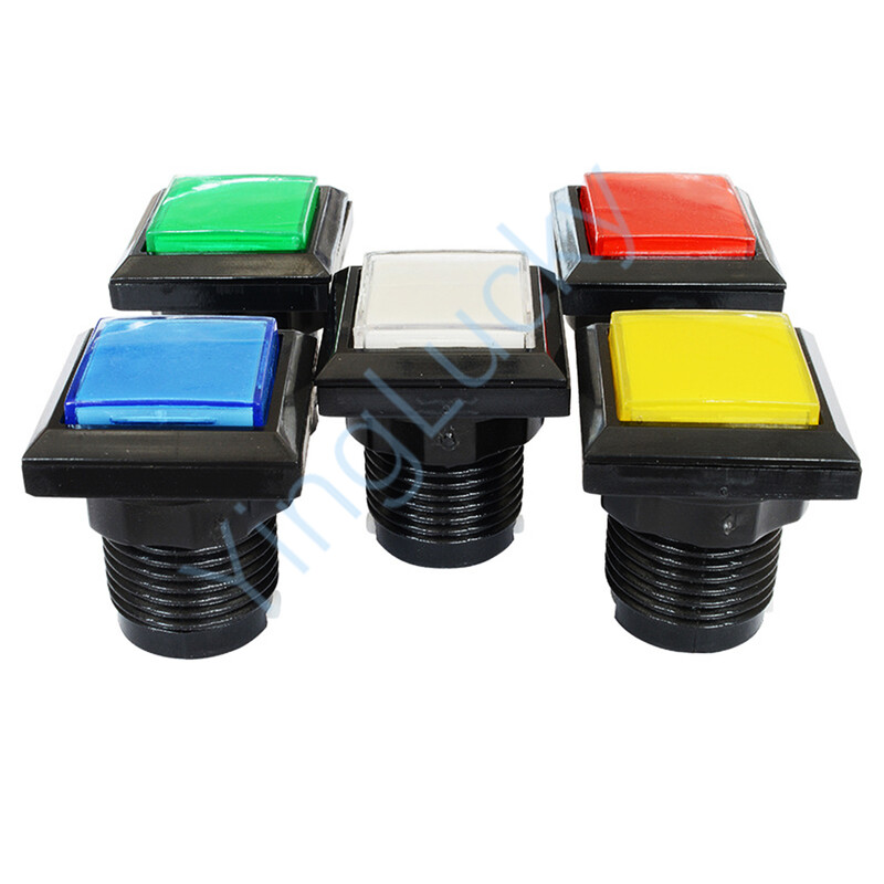 12V LED štvorcové tlačidlo, podsvietené tlačidlo, tlačidlo s okamžitým stlačením, výrobná cena, 33*33 mm