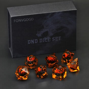 Комплект зарове Dragon Eye D&D Sharp Edge Resin Dungeons and Dragons Dice Polyhedral Beholder\'s Ttrpg Dice Role Playing Game