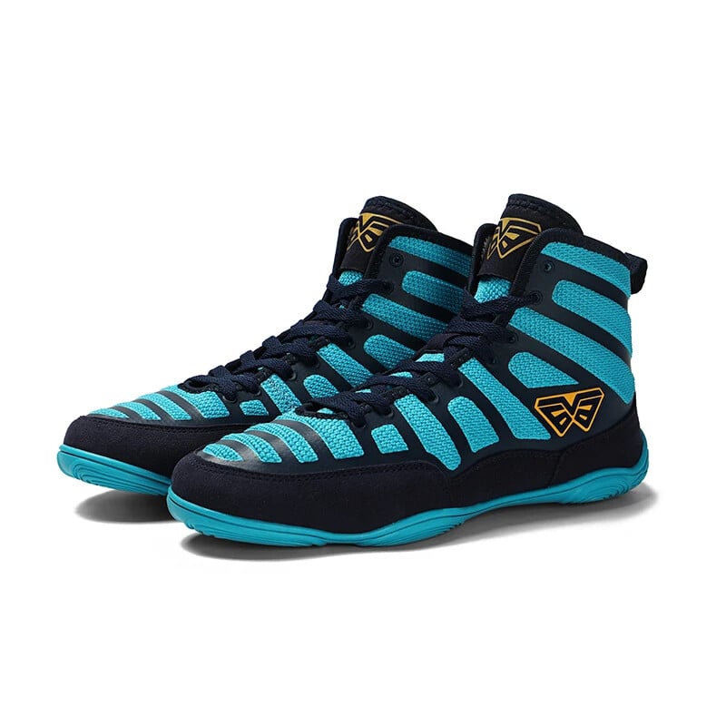 Vyriški profesionalūs imtynių batai minkštas padas, kvėpuojantis kovinis bokso sportbačiai, suvarstomi treniruotės, kovos batai